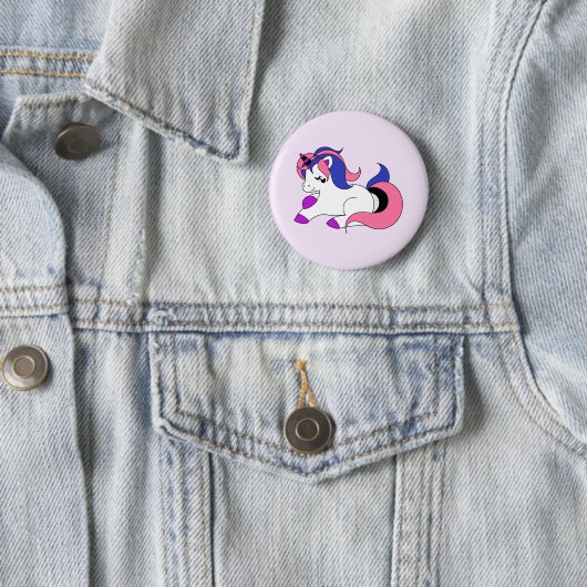 Genderfluidunicorn Ronde Button 5,7 Cm (In situ)