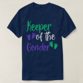 Gendergelijkheid onthullen Paarse en groene man vo T-shirt (Design voorkant)