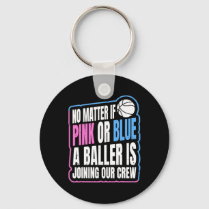 Gendergerelateerd citaat voor een Basketball-spele Sleutelhanger