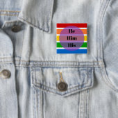 Genderidentiteit Button — Hij/hij/zijn (In situ)