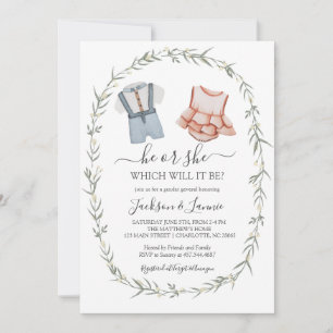 Genderkwesties onthullen uitnodiging,  sekse onthu kaart