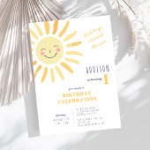 Genderneutraal 1e verjaardag kaart