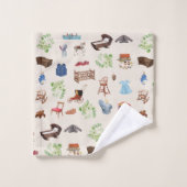 Genderneutraal  Baby kinderspeelgoedpatroon Bad Handdoek (Wasdoekje)