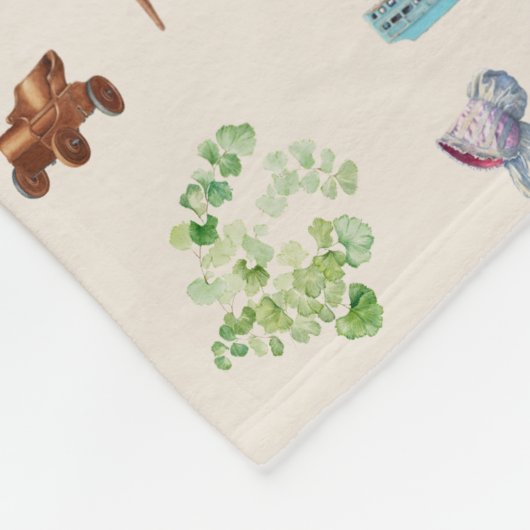 Genderneutraal  Baby kinderspeelgoedpatroon Fleece Deken (Hoek)