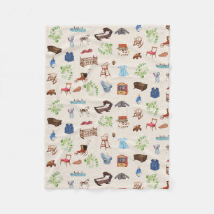 Genderneutraal Baby kinderspeelgoedpatroon Fleece Deken