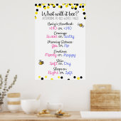 Genderneutraal baby shower poster (Keuken)