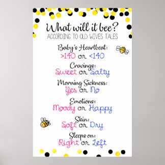 Genderneutraal baby shower poster