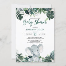 Genderneutraal Baby shower voor jonge olifanten