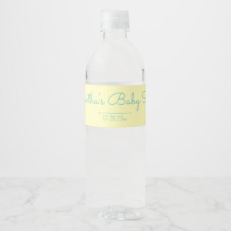 Genderneutraal Baby shower Waterfles Etiket