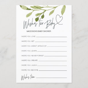 Genderneutraal Baby shower wenst Baby Kaart