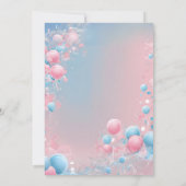 Genderneutraal ballon Baby shower Kaart (Achterkant)