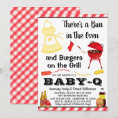 Genderneutraal BBQ-Baby shower Kaart (Voorkant / Achterkant)