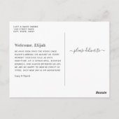 Genderneutraal Briefkaart voor geboortebekendmakin (Achterkant)