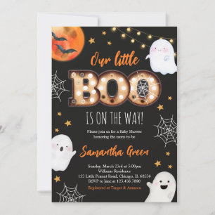 Genderneutraal Een klein Boo-Baby shower Kaart