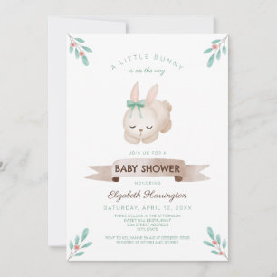 Genderneutraal Een klein konijntje lente Baby show Kaart