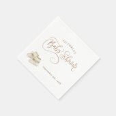 Genderneutraal Elegant Script-Baby shower Servet (Hoek)