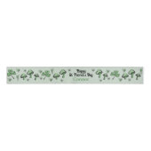 Genderneutraal Green Shamrock Heart & Mushroom 3" Grosgrain Lint (Voorkant)