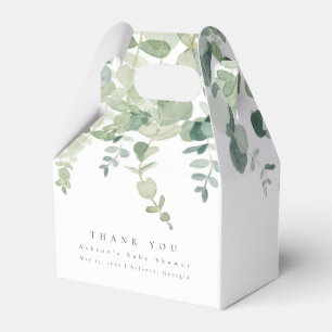 Genderneutraal groen Baby shower Favor Box Bedankdoosjes
