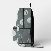 Genderneutraal groen geometrisch monogram Initiale Bedrukte Rugzak (Rechts)