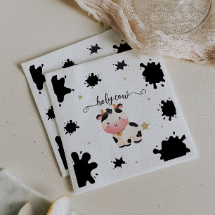 Genderneutraal Heilig Koe Baby shower Servet