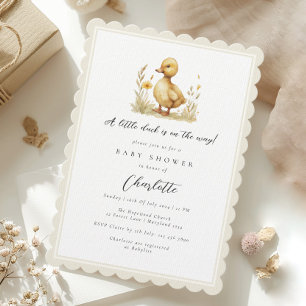 Genderneutraal Little Duck Baby shower Kaart