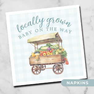 Genderneutraal lokaal gegroeid Baby shower Servet