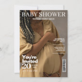 Genderneutraal magazine cover foto Baby shower Kaart (Voorkant)