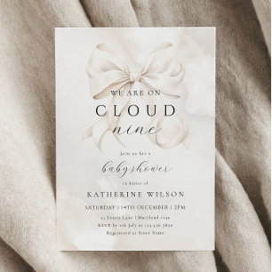 Genderneutraal op Cloud Nine Baby shower Kaart