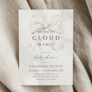 Genderneutraal op Cloud Nine Baby shower Kaart