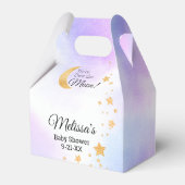 Genderneutraal over het Moon Girl Baby shower Bedankdoosjes (Achterkant)