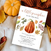 Genderneutraal pompoen Baby shower Kaart