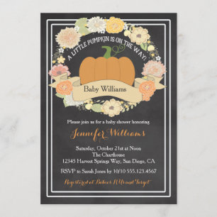 Genderneutraal pompoenonderzoek Baby shower Kaart