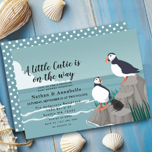 Genderneutraal Puffin Animal Baby shower Kaart
