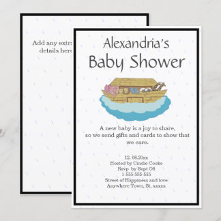 Genderneutraal Schattige Baby shower Ark Kaart