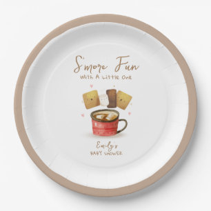 Genderneutraal S'more Fun Herfst Baby shower Papieren Bordje