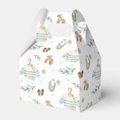 Genderneutraal speelgoed Baby shower Dank u wel Bedankdoosjes (Achterkant)