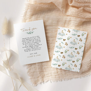 Genderneutraal speelgoed Baby shower Dank u wel Bedankkaart