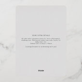 Genderneutraal Twinkle Little Star-Baby shower Folie Uitnodiging (Achterkant)