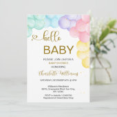 Genderneutrale Baby shower uitnodiging (Staand voorkant)