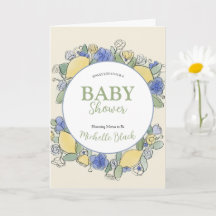 Genderneutrale Baby shower Waterverf Floral