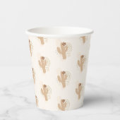 Genderneutrale Boho Desert Cactus Baby shower Papieren Bekers (Voorkant)