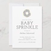 Genderneutrale Doughnut Baby Sprinkle Kaart (Voorkant)