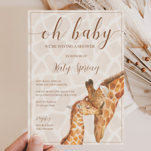 Genderneutrale Giraffe Baby shower