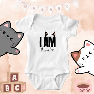 Genderneutrale islamitische quote Slogan Cat Lover Romper