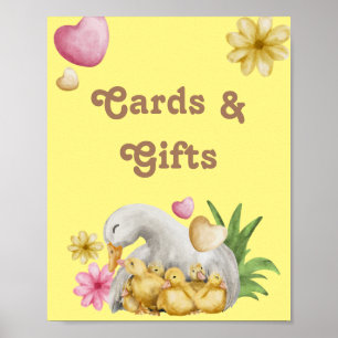 Genderneutrale mammie en Baby Cute Kaart & geschen Poster