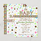 Genderneutrale uitnodiging voor baby shower (Voorkant / Achterkant)