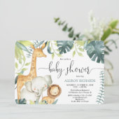 Genderneutrale waterverf safari oerwoud kaart (Staand voorkant)