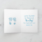 genderonthulling | Het is een jongen met blauwe vo Kaart (Binnen)