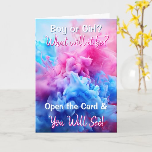 genderonthulling | Het is een jongen met blauwe vo Kaart (Gele Bloem)