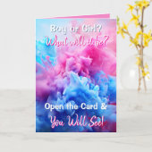 genderonthulling | Kaukasische baby meisje binnen Kaart (Gele Bloem)